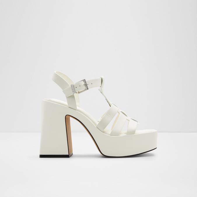 white block heel sandals